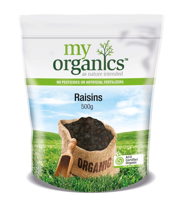 My Organics Retail Doy Pack Raisins 500g